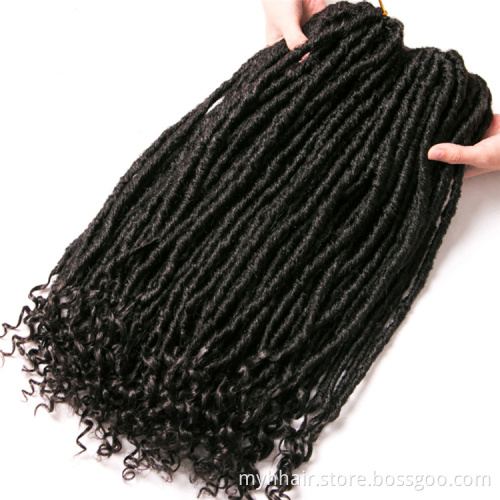 18 inch Grey Crochet Faux locs Curly Braids Hair Extensions synthetic hair Ombre Crochet Braids Jumbo Dreads Hairstyle